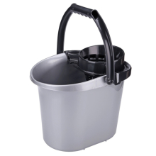 Wiadro z wyciskaczem PLATINUM 14l silver RAVI